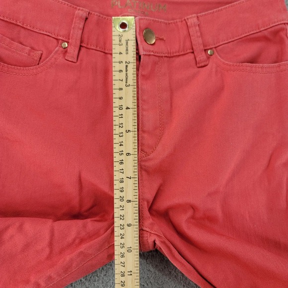 Chicos Jeans Womens 00 US 2 Pink/Red Platinum Crop Casual Pockets Flat Front - Picture 11 of 13